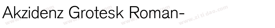 Akzidenz Grotesk Roman字体转换